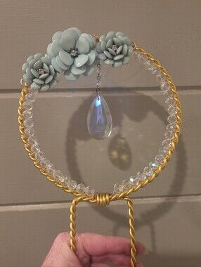 Handcrafted Beaded Wire Sparkly Plant Trellis